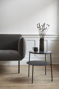 Duo Coffee Table Black/ Dark Smoked Glass