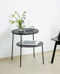 Duo Coffee Table Black/ Dark Smoked Glass