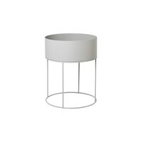 Plant Box Round Light Gray