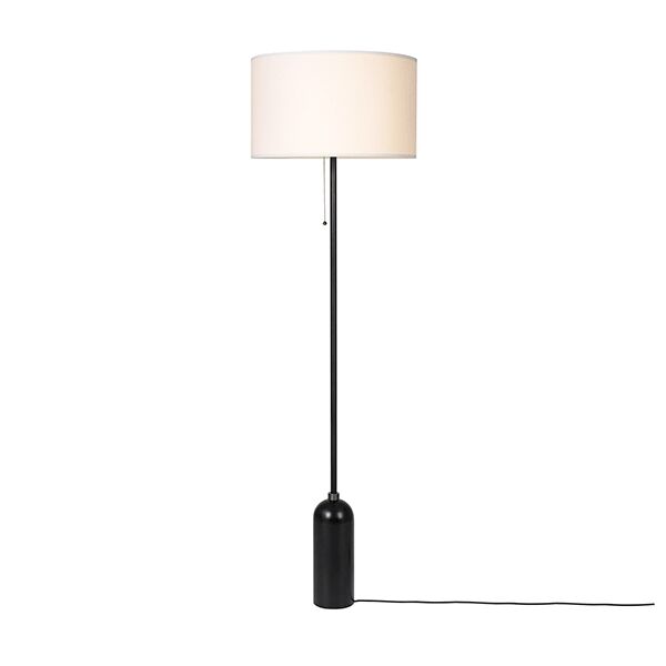 Gravity Golvlampa Stor M&ouml;rkt St&aring;l/ Vit