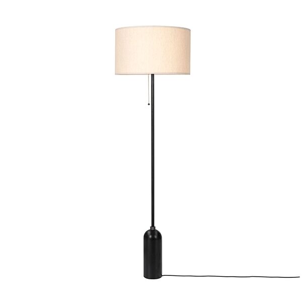 Gravity Golvlampa Stor M&ouml;rkt St&aring;l/Canvas