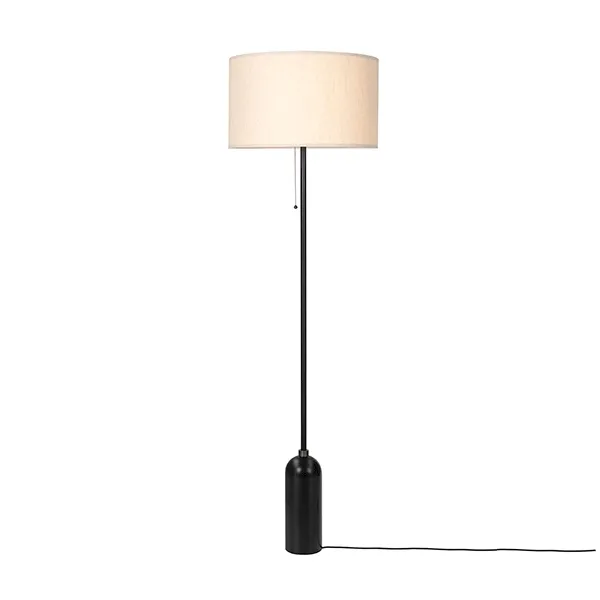 Gravity Floor Lamp Large Darkened Steel/Canvas