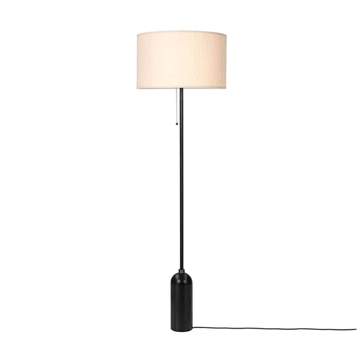 Gravity Floor Lamp Large Darkened Steel/Canvas