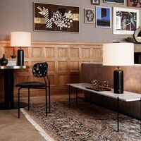 Gravity Table Lamp Large Gray Black/Canvas