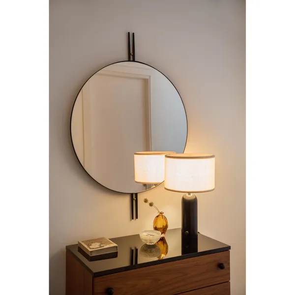 Gravity Table Lamp Small Darkened Steel Black/Canvas