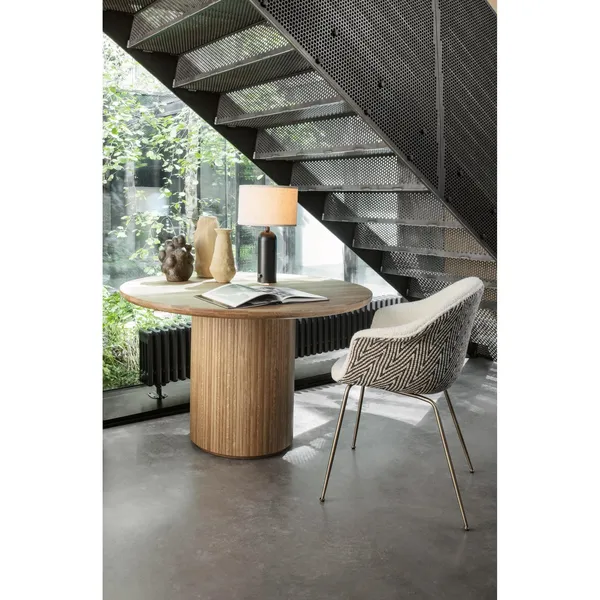 Gravity Table Lamp Small Darkened Steel Black/Canvas