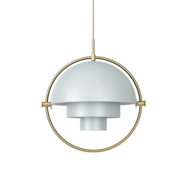 Multi-Lite Pendel Stor Grå & Messing