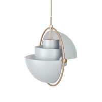 Multi-Lite Pendel Stor Grå & Messing