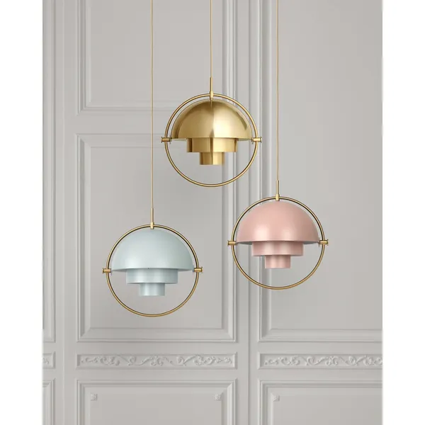 Multi-Lite Pendel Stor Rose & Messing