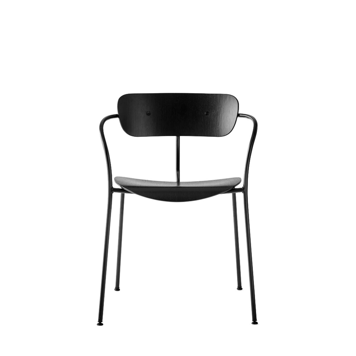 Pavilion AV2 Silla de Comedor con Reposabrazos Roble Negro/Negro