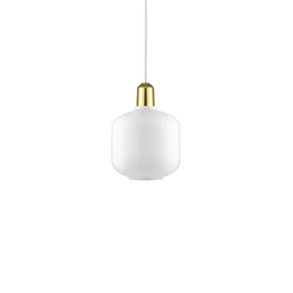 Amp Pendant Small White/Brass