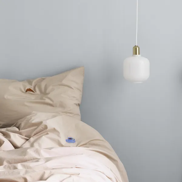 Amp Pendant Small White/Brass