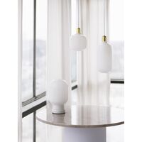 Amp Pendant Small White/Brass