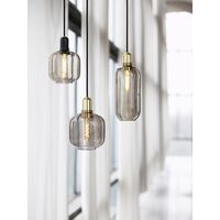 Amp Pendant Big Smoke-coloured/Brass