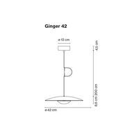 Ginger 42 Pendelleuchte Eiche