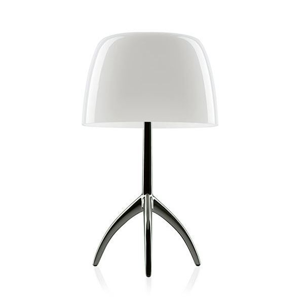 Lumiere Bordslampa Grande Vit Kromf&auml;rgad Svart