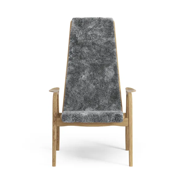 Lamino Hoge Fauteuil Geolied Eiken/Scandinavian Grey/Schapenhuid