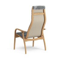 Lamino Hoge Fauteuil Geolied Eiken/Scandinavian Grey/Schapenhuid