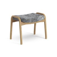 Lamino Footstool Oiled Oak/Scandinavian Grey/Sheepskin