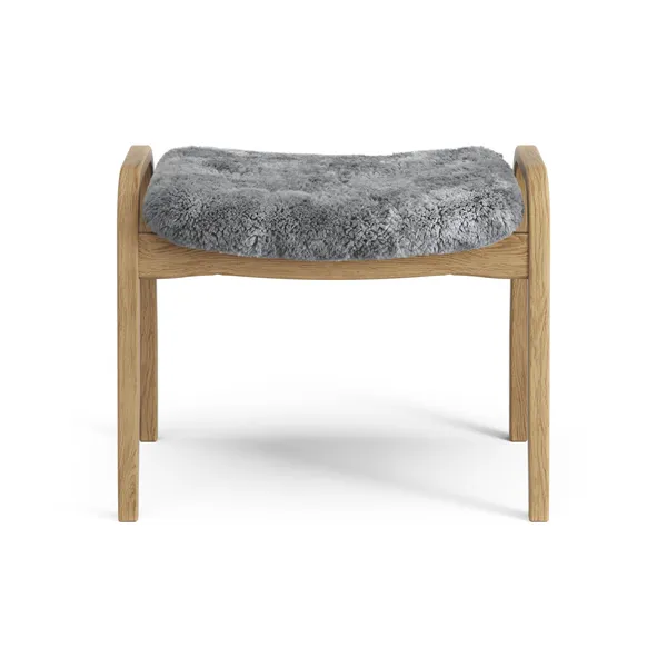 Lamino Footstool Oiled Oak/Scandinavian Grey/Sheepskin