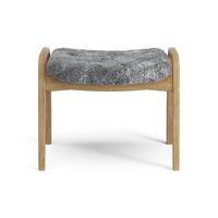 Lamino Footstool Oiled Oak/Scandinavian Grey/Sheepskin