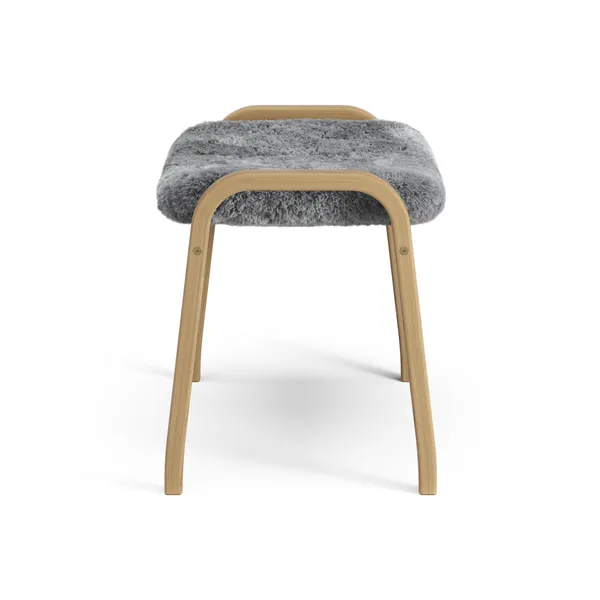 Lamino Footstool Oiled Oak/Scandinavian Grey/Sheepskin