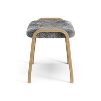 Lamino Footstool Oiled Oak/Scandinavian Grey/Sheepskin