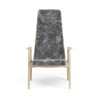 Lamino Sessel Hoch Lackierte Buche/Scandinavian Grey/Schaffell