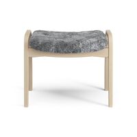 Lamino Voetenbank Gelakt Beuken/Scandinavian Grey/Schapenhuid