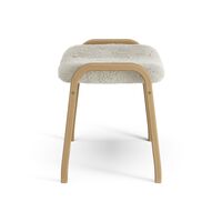 Lamino Fußhocker Geölte Eiche/Moonlight/Schaffell