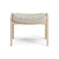 Lamino Footstool Lacquered Beech/Moonlight/Sheepskin