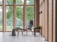 Lamino Sessel Mit Fußhocker Hoch Geölte Eiche/Scandinavian Grey/Schaffell