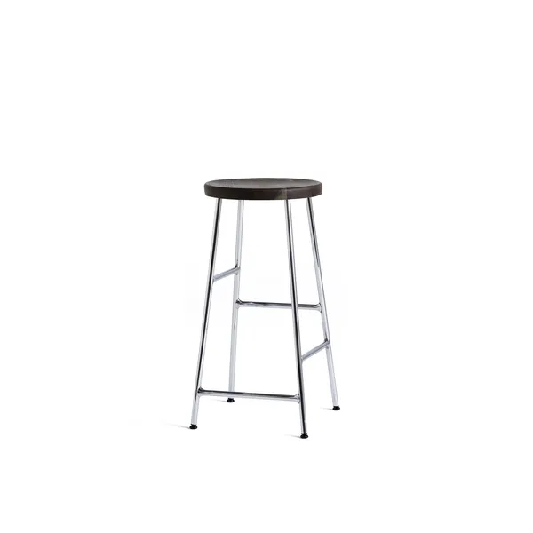 Cornet Bar Stool H65 Chrome/ Smoked Oak