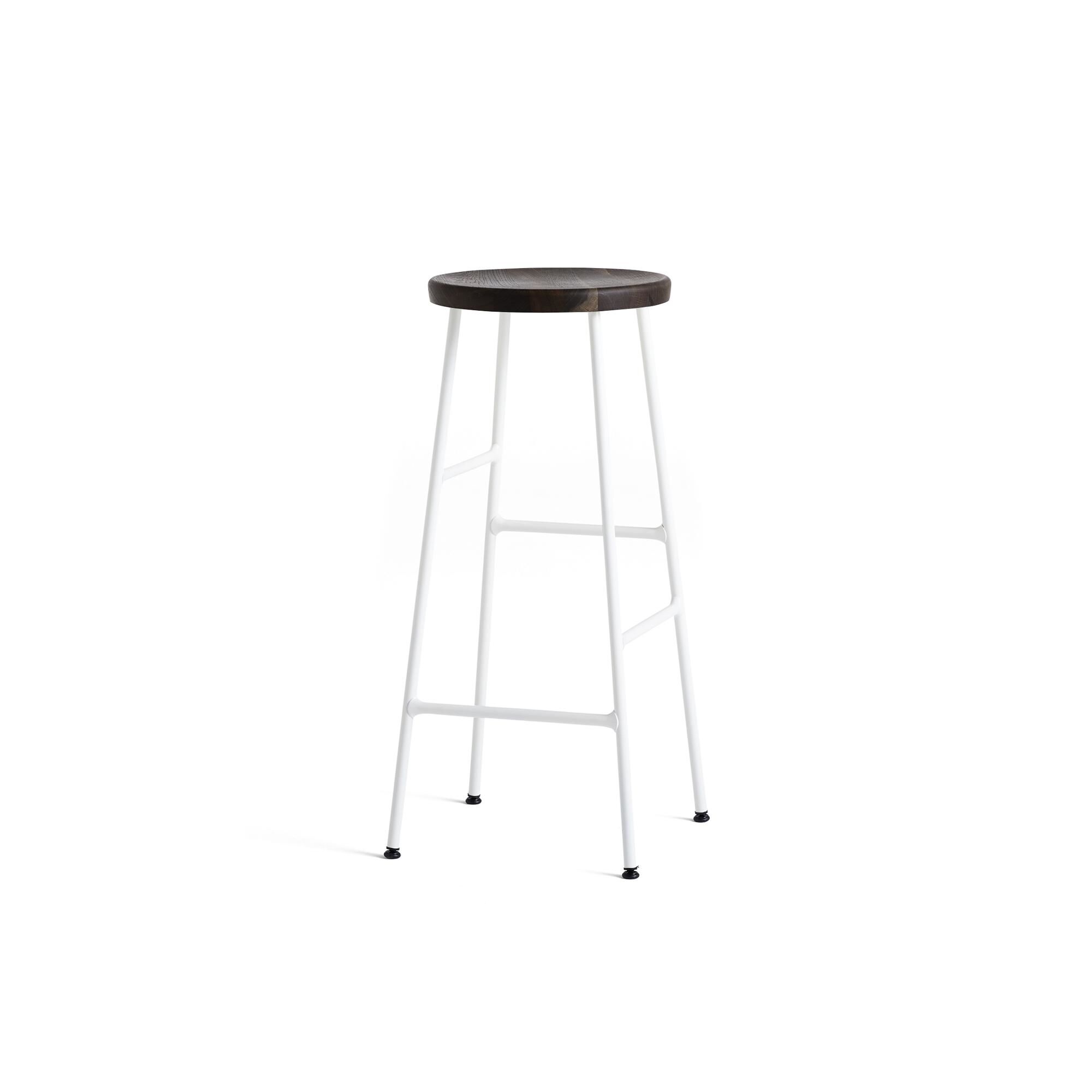 Cornet Barstol H75 Creme Hvid/Røget Egetræ