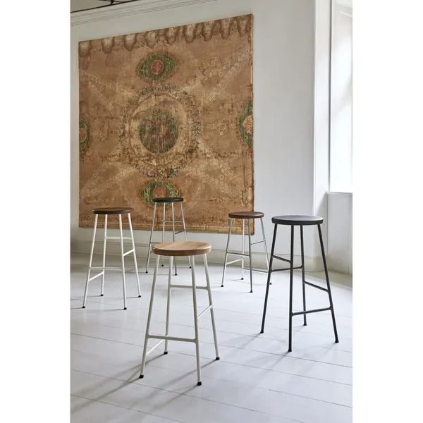 Cornet Bar Stool H65 Black/ Oiled Oak