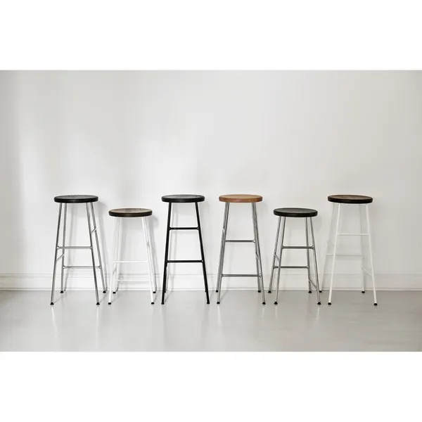 Cornet Bar Stool H65 Black/ Oiled Oak
