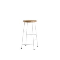 Cornet Bar Stool H65 Cream White/ Oiled Oak
