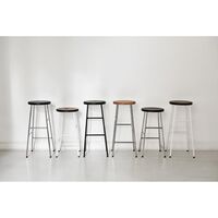 Cornet Bar Stool H65 Cream White/ Oiled Oak