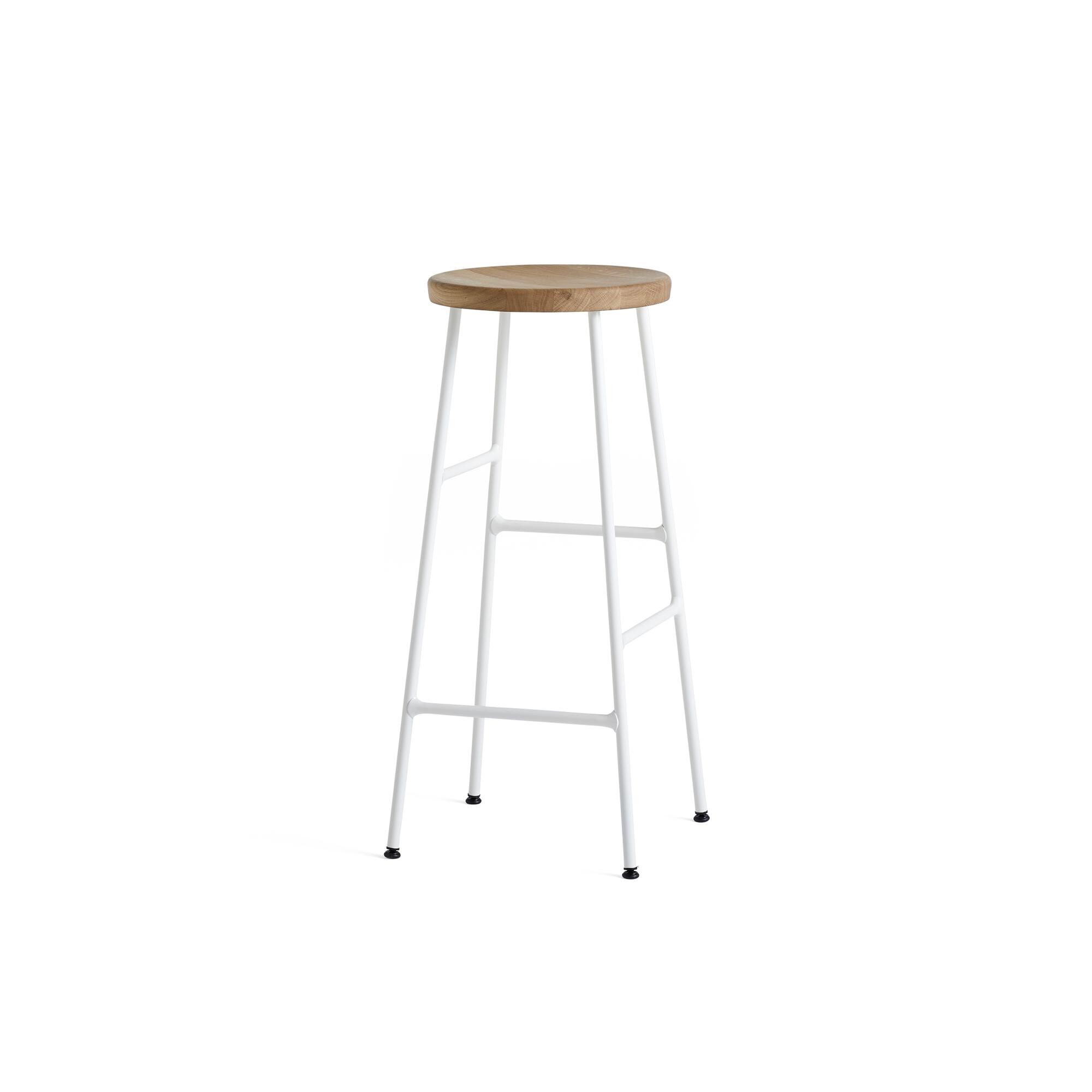 Cornet Barstol H75 Creme Hvid/Olieret Egetræ
