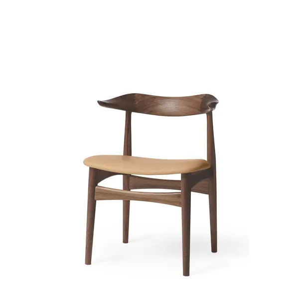 Cow Horn Dining Chair Walnut/Soavé