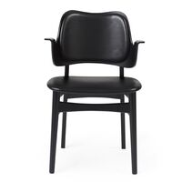 Gesture Dining Chair with Seat and Back Upholstery Black Stained Birch/Prescott 207