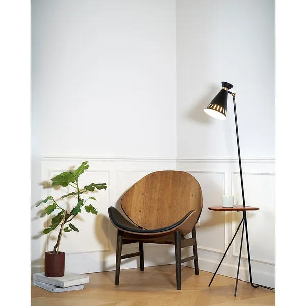 Cone Gulvlampe med Bord Sort Noir
