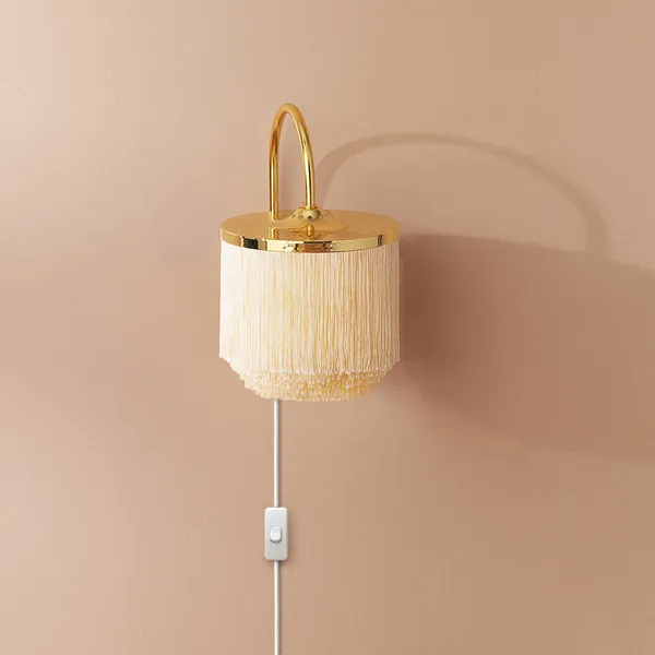 Fringe Wandlamp Crème Wit