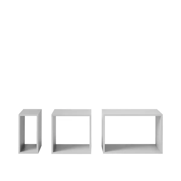 Stacked Shelving System Small Gray