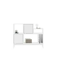Estantería Apilable con Placa Trasera Pequeño Blanco