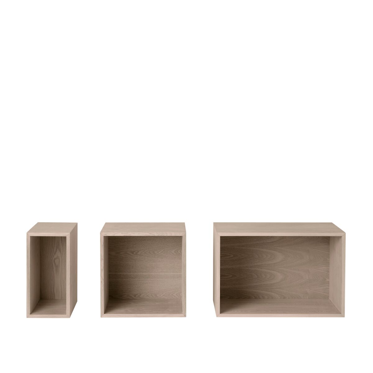 Stacked Shelving System Met Achterplaat Klein Eiken