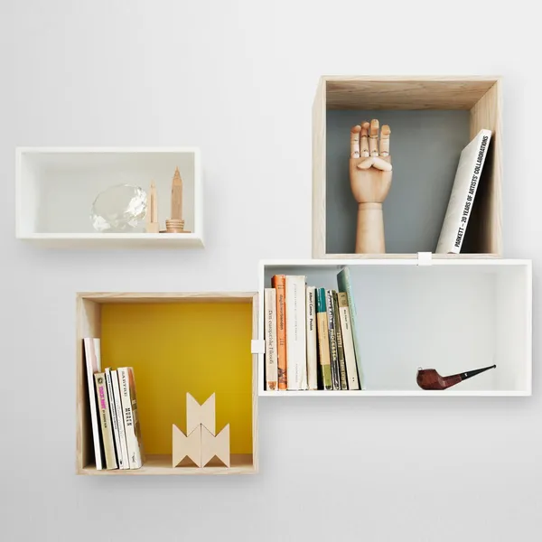 Stacked Shelving System Medium White