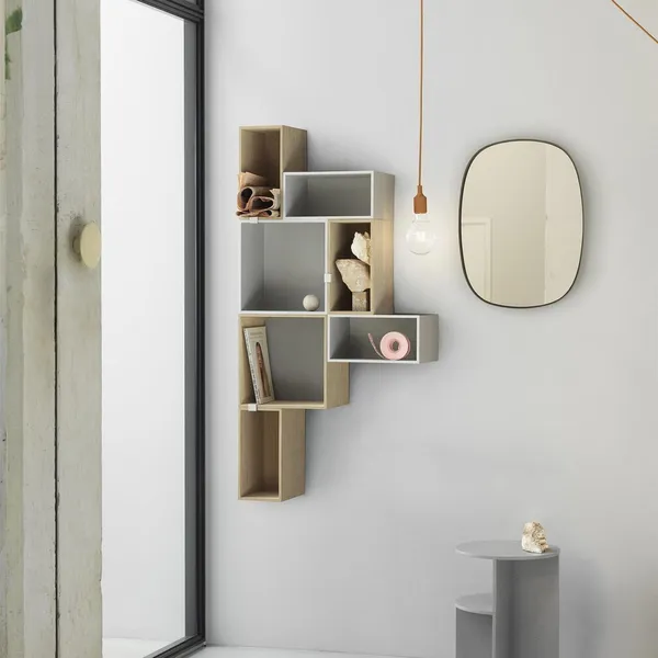 Stacked Shelving System Medium White