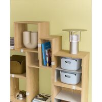 Stacked Regalsystem / Mittel mit Tür Eiche