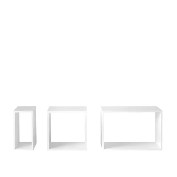 Stacked Shelving System Large White